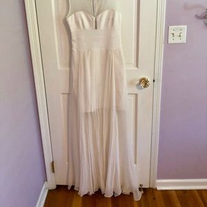 White bcbgmaxazria gown